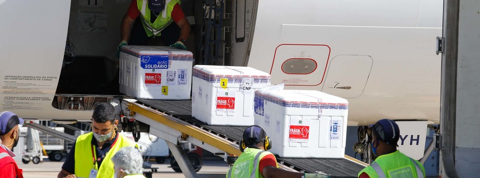 Minas Gerais recebe 285,2 mil doses de vacinas contra covid-19