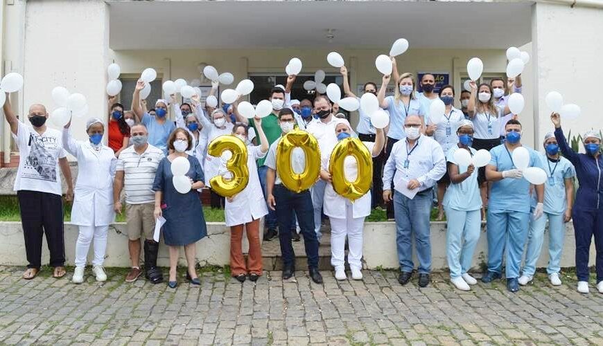 Casa de Caridade Leopoldinense comemora marca de 300 pacientes recuperados da Covid-19