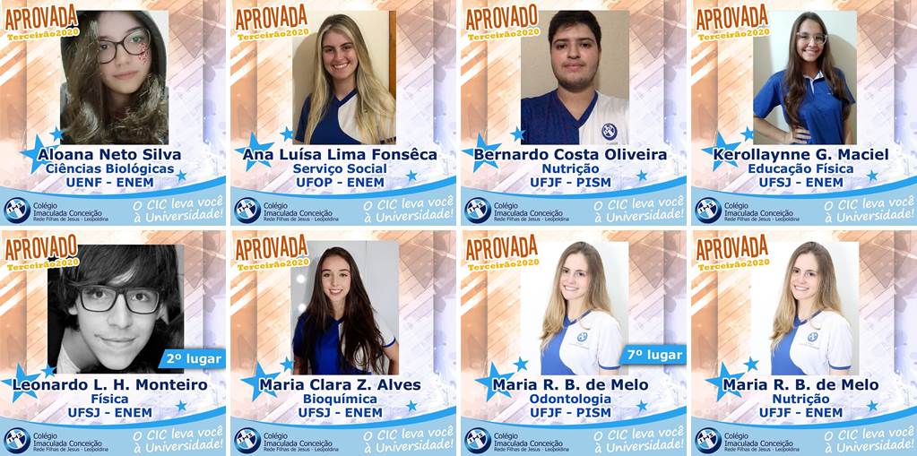 Alunos do Colégio Imaculada Conceição em Leopoldina são aprovados no ENEM/PISM