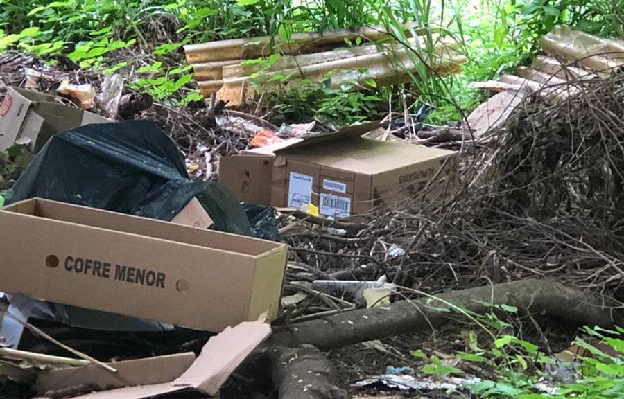 Descarte irregular de lixo e entulho é registrado por moradores em Leopoldina