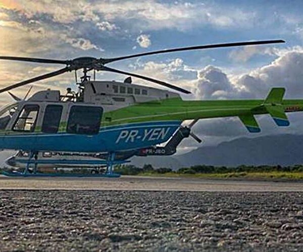 Energisa utiliza helicóptero para inspeções na rede elétrica