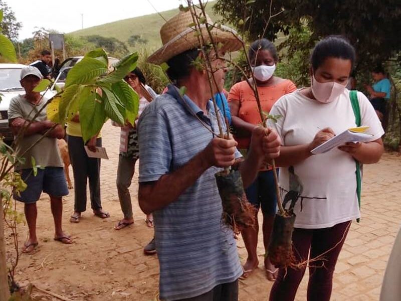 Programa Pomar Doméstico em Leopoldina distribui mudas de árvores frutíferas na comunidade de São Lourenço