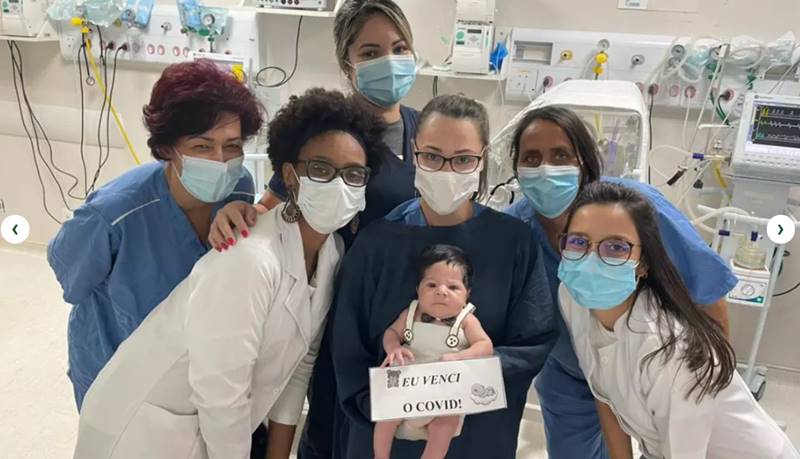 Recém-nascido em Minas supera Covid-19 após 30 dias internado