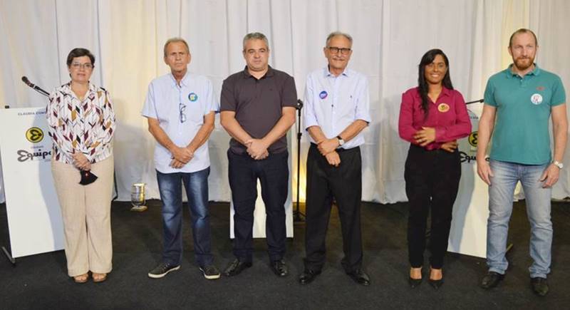 Cinco dos seis candidatos à prefeitura de Leopoldina participam do Debate no Equipe