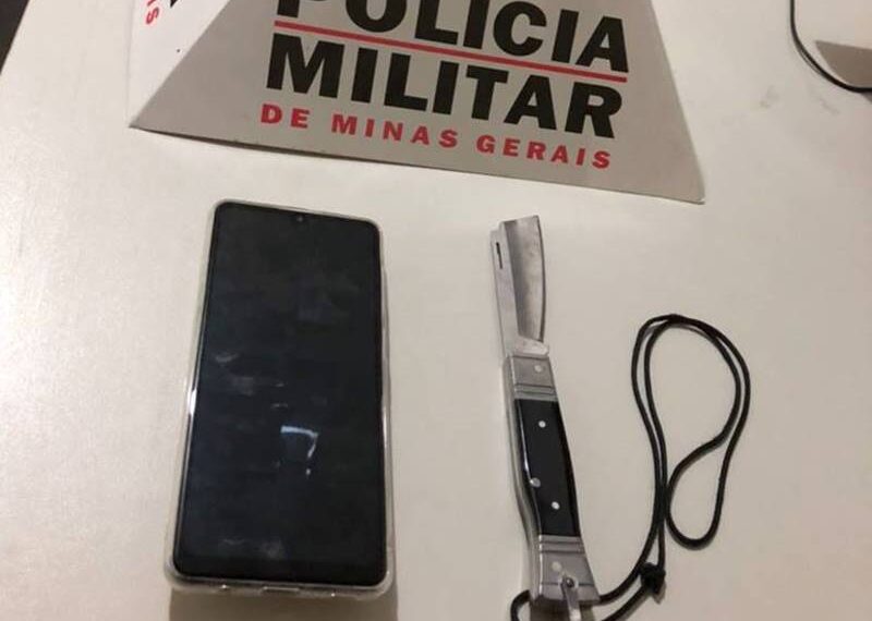 Homem é preso após assaltar criança e ameaçá-la com canivete no pescoço em Leopoldina