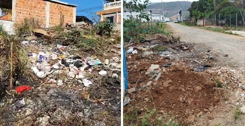 Lixo e entulho jogados em terrenos incomodam moradores do Bela Vista e Três Cruzes