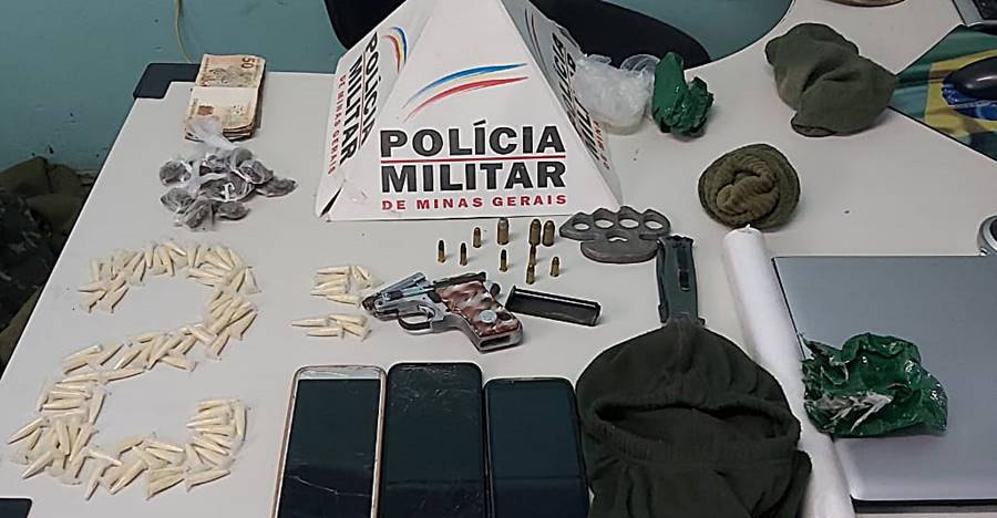 Operação da PM em Volta Grande apreende drogas, arma e munições