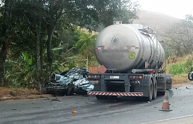 Idoso morre em grave acidente na BR-116 em Fervedouro