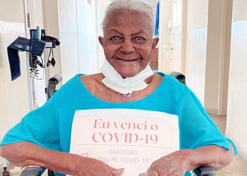 Paciente de 91 anos vence Covid e recebe alta da Casa de Caridade Leopoldinense