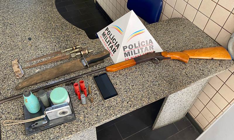 Homem é preso com arma e munições após ação das polícias Militar e Civil de Leopoldina