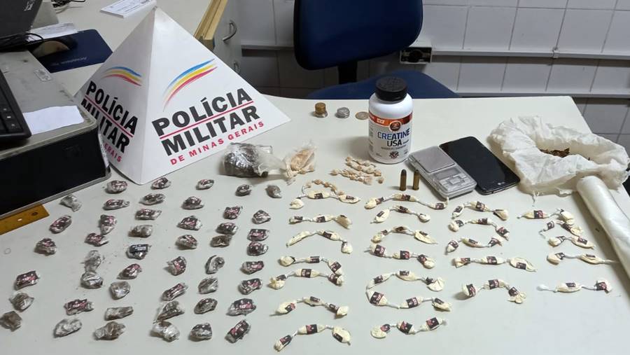 PM de Leopoldina apreende armas e grande quantidade de drogas na Quinta Residência
