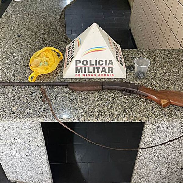 Polícia Militar apreende espingarda usada para caça em Leopoldina
