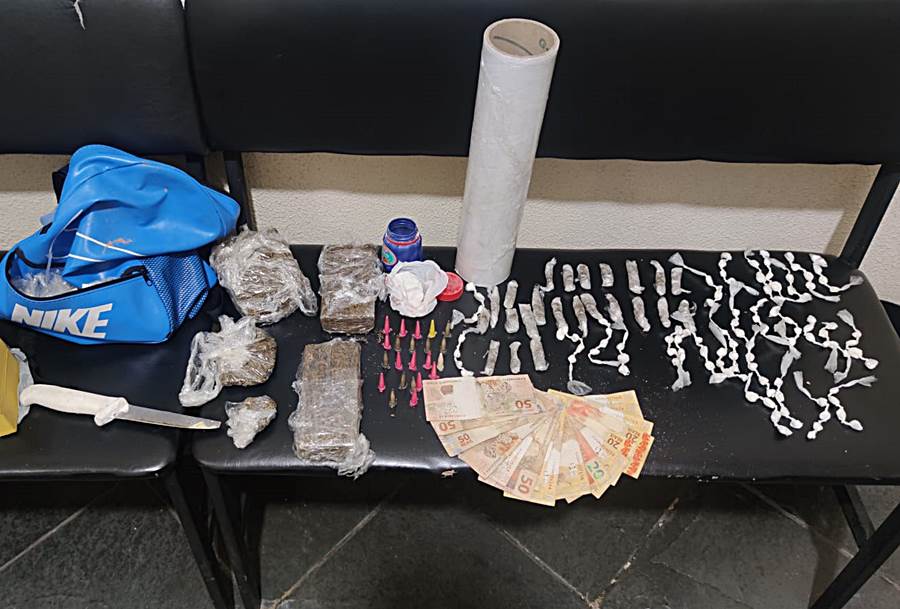 Polícia Civil apreende drogas e prende suspeito de tráfico e receptação em Leopoldina