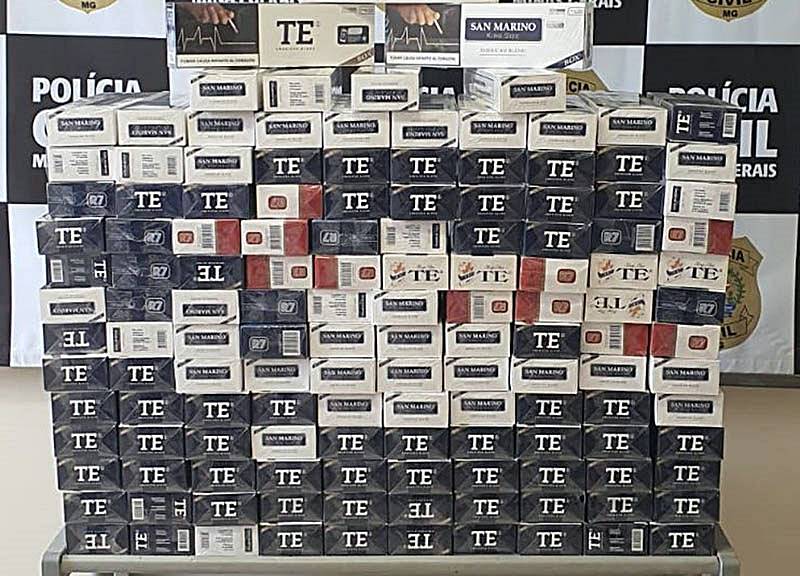 Idoso é preso em Cataguases com quase 3 mil maços de cigarros contrabandeados