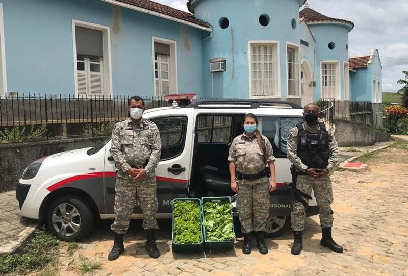 Hortaliças produzidas no Presídio de Leopoldina são doadas para Asilo Santo Antônio e Apae