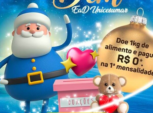 Unicesumar em Leopoldina promove campanha e converte 1ª mensalidade em 1kg de alimento para doação