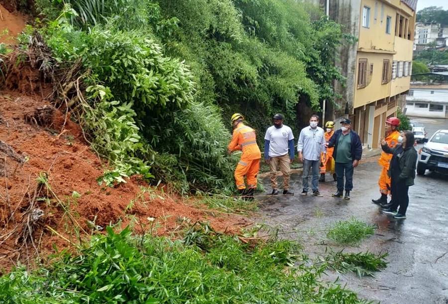 Defesa Civil de Leopoldina registra 20 ocorrências neste domingo por conta das chuvas