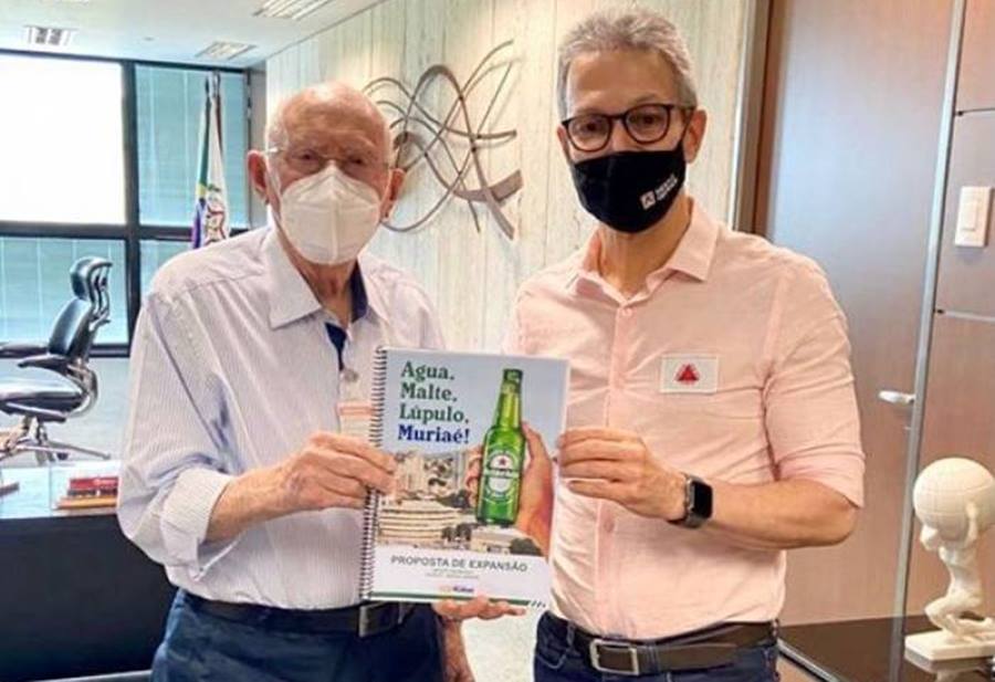 Prefeito de Muriaé se reúne com governador e apresenta projeto para instalação da Heineken