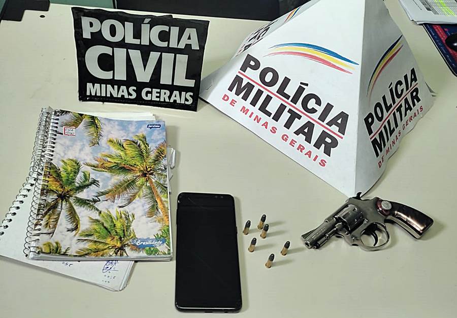 Polícias Civil e Militar apreendem revólver e prendem suspeito de tráfico em Volta Grande