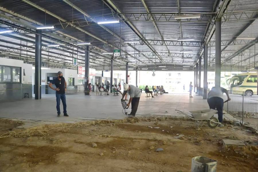 Reforma da rodoviária tem início em Leopoldina