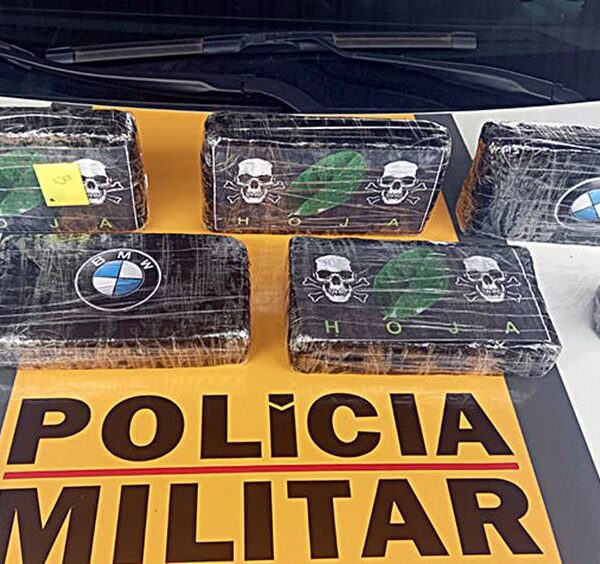 Polícia Rodoviária de Dona Euzébia apreende cerca de R$ 100 mil em cocaína pura