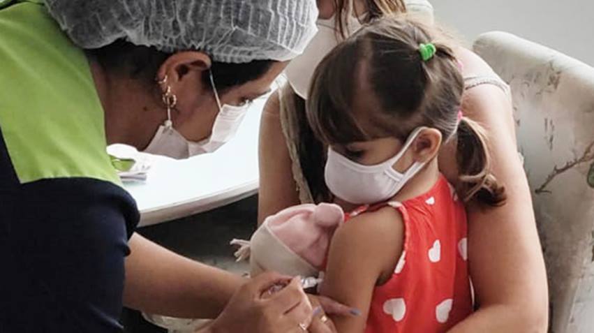 Leopoldina já vacinou 869 crianças com a primeira dose da vacina contra Covid