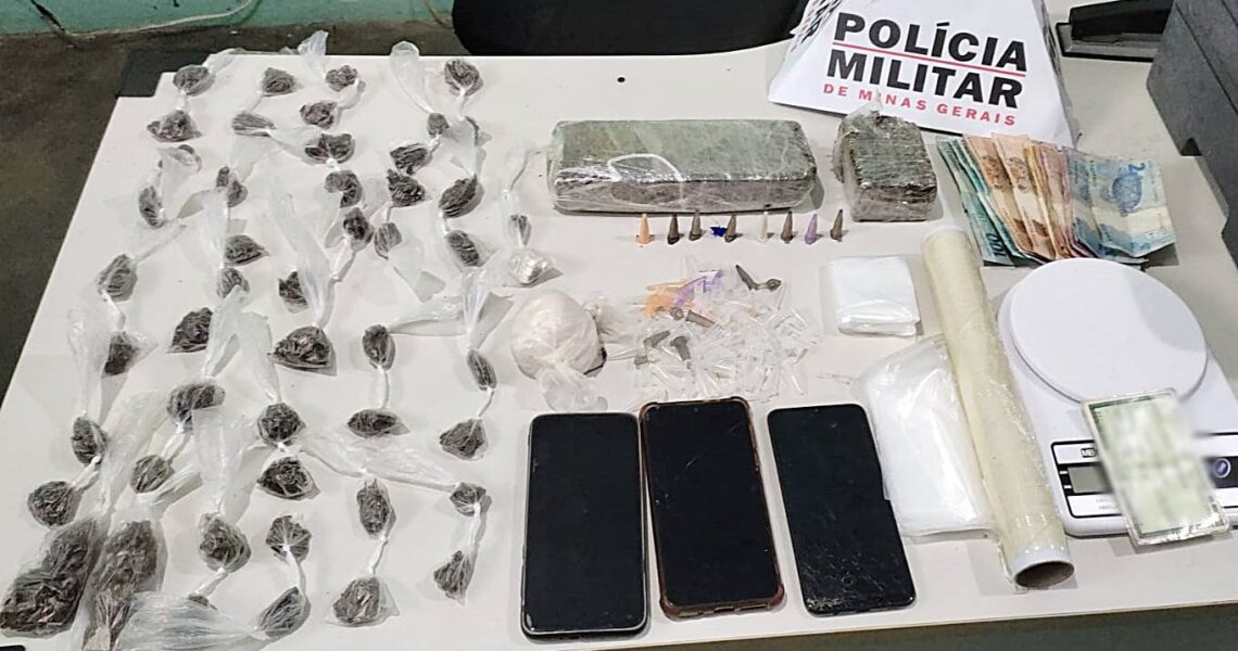 Dois são presos e drogas apreendidas pela PM em Volta Grande