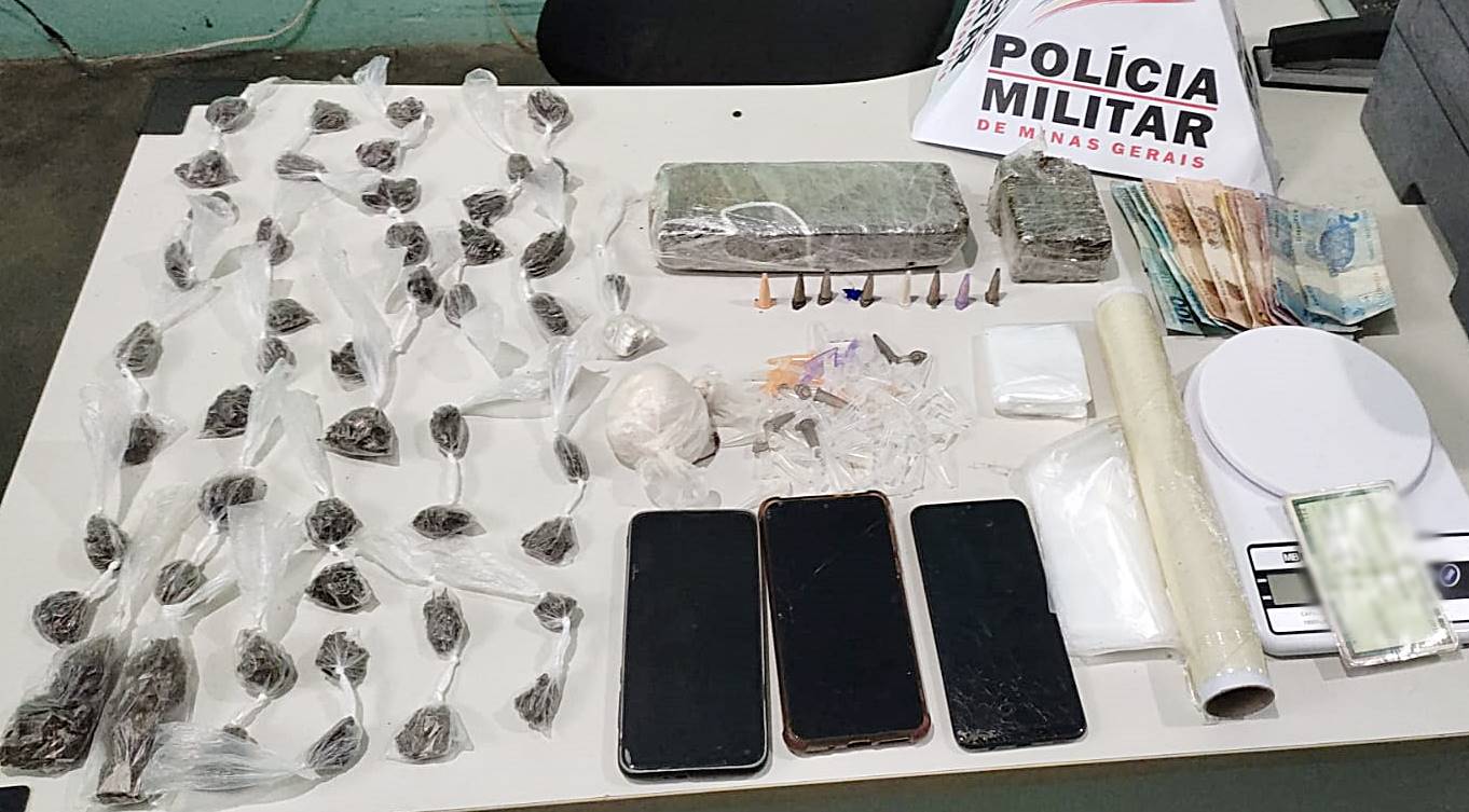 Dois são presos e drogas apreendidas pela PM em Volta Grande