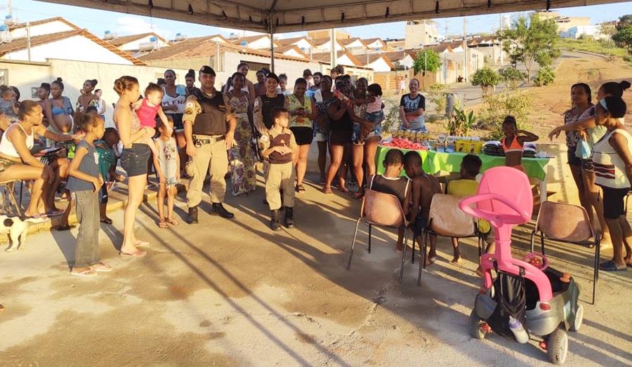 Bairro Solar em Leopoldina inaugura ‘mercadinho solidário’ em parceria com Polícia Militar