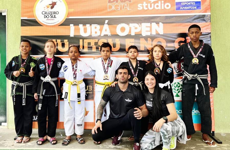 Escola de Jiu-Jítsu Cruz BJJ de Leopoldina conquista 8 medalhas no 1º Ubá Open
