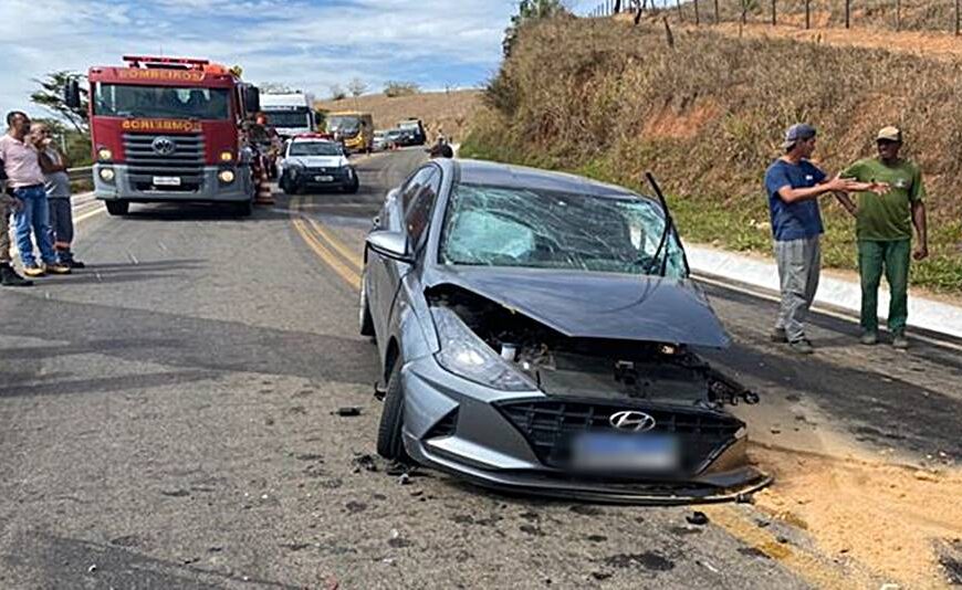 Motorista fica ferida após acidente na BR-356 em Muriaé