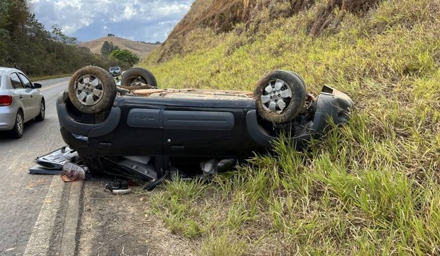 Idosa morre e filho fica ferido em acidente na estrada para Miraí