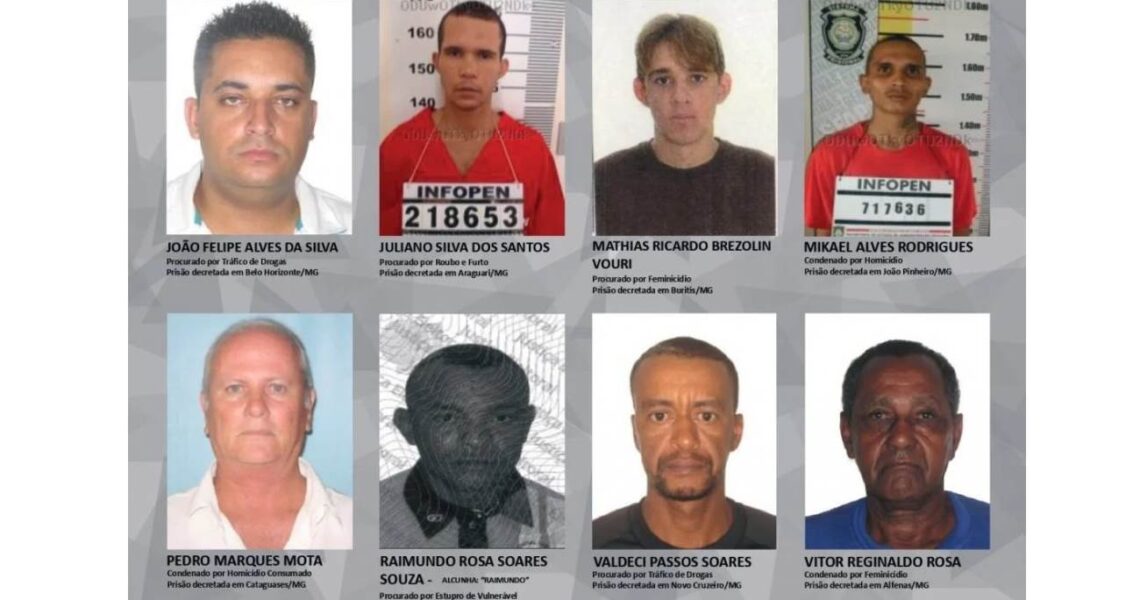 Ministério Público divulga lista de criminosos procurados pela Justiça