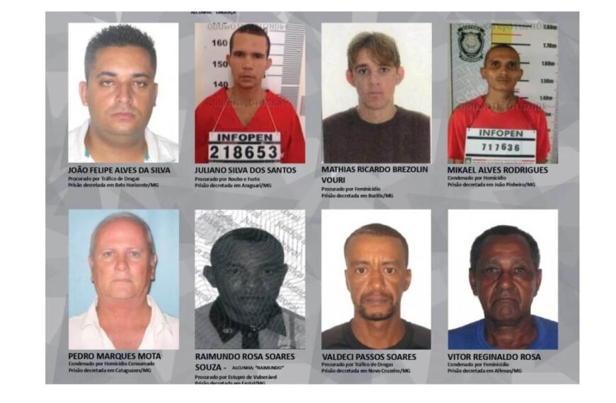 Ministério Público divulga lista de criminosos procurados pela Justiça