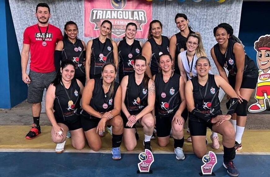 Equipe leopoldinense de vôlei feminino vence competição em Visconde do Rio Branco