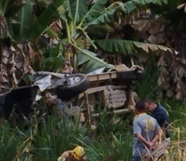 Veículo capota e deixa um morto próximo ao distrito leopoldinense de Tebas