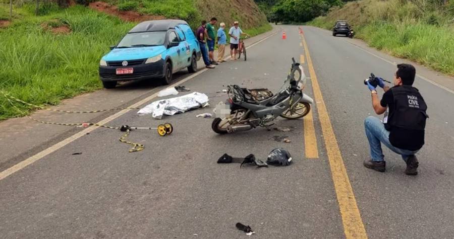 Motociclista morre ao tentar ultrapassar caminhão em Piraúba