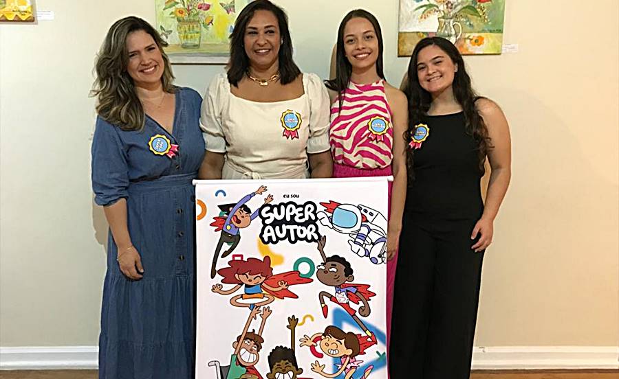 Alunos do ‘Espaço Multidisciplinar Integrar’ em Leopoldina participam da Noite de Autógrafos do Projeto Super Autor