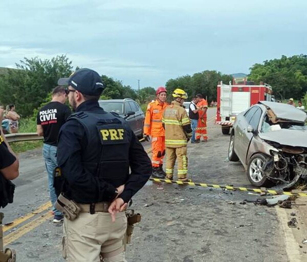 Colisão entre carro e carreta deixa uma pessoa morta na BR-116 próximo a Laranjal