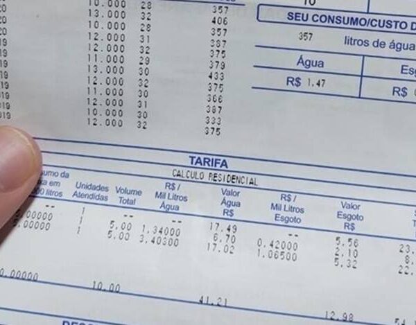 Contas de água da Copasa vão ficar mais caras a partir de janeiro de 2024
