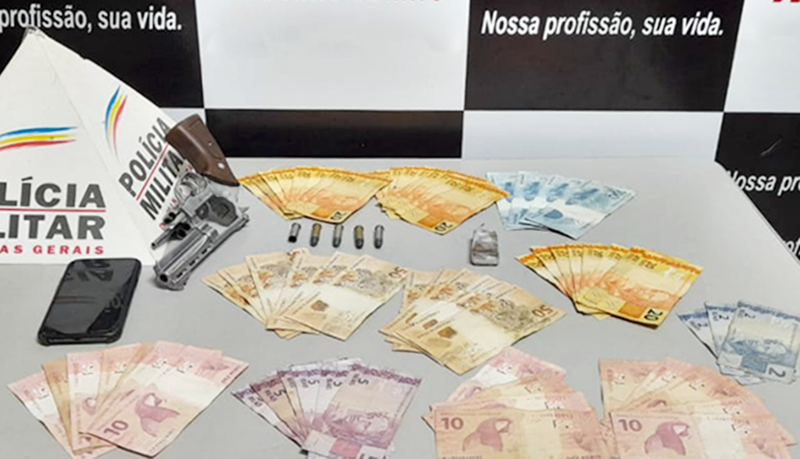 PM prende foragido da justiça com arma, droga e identidade falsa em Cataguases