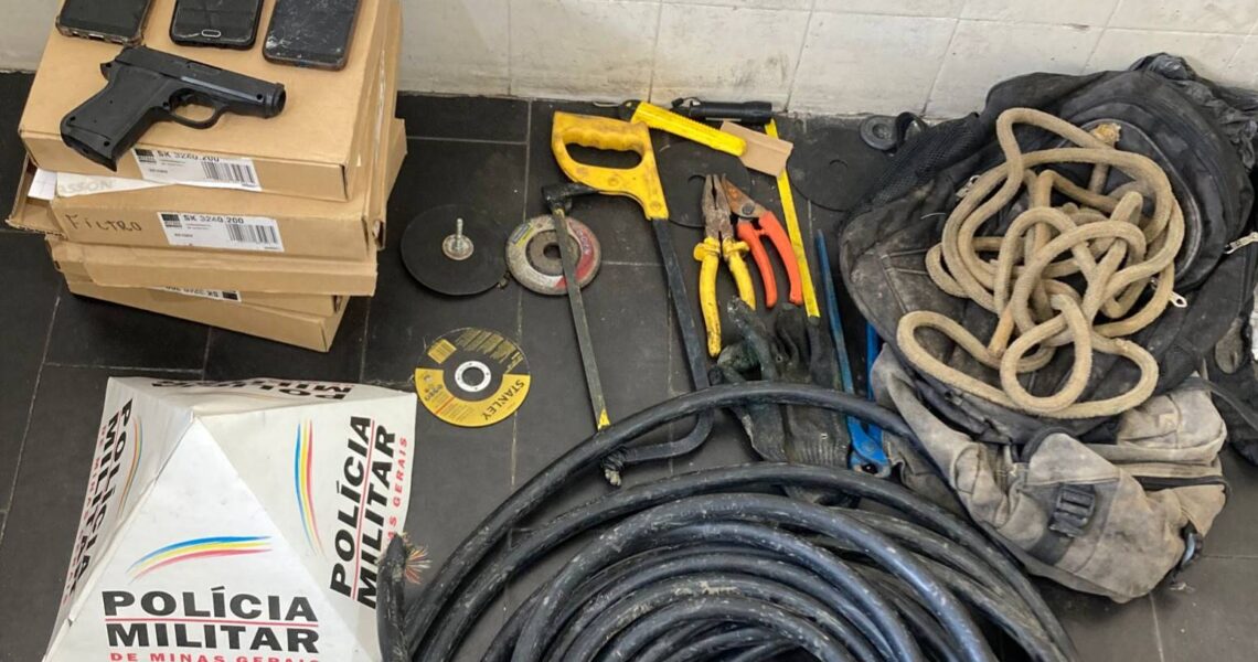 Polícia Militar prende autores de furto de cabos telefônicos em Leopoldina