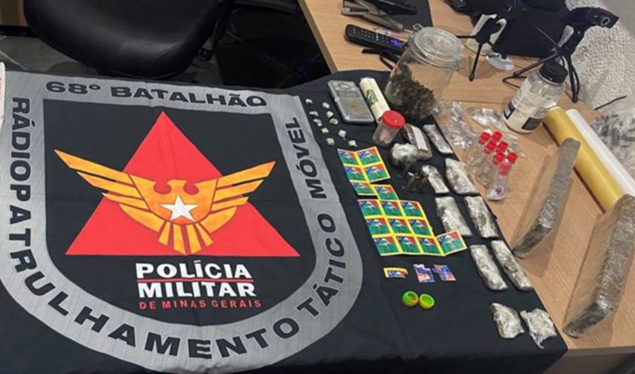 PM apreende drogas sintéticas, maconha e cocaína no Bandeirantes em Leopoldina