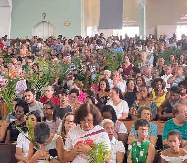Procissão e missa do Domingo de Ramos marcam início da Semana Santa em Leopoldina