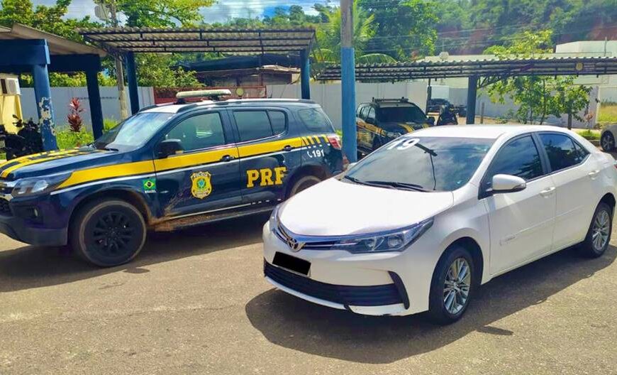 Carro roubado em Magé é recuperado durante fiscalização da PRF em Muriaé