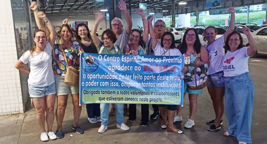 Centro Espírita Amor ao Próximo arrecada quase 7 toneladas de alimentos e produtos durante ‘Festa Solidária’ do Bahamas Mix em Leopoldina