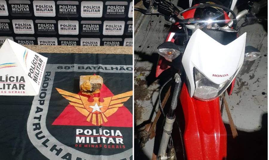 Homem é preso pela PM em Leopoldina com maconha e moto roubada em Recreio