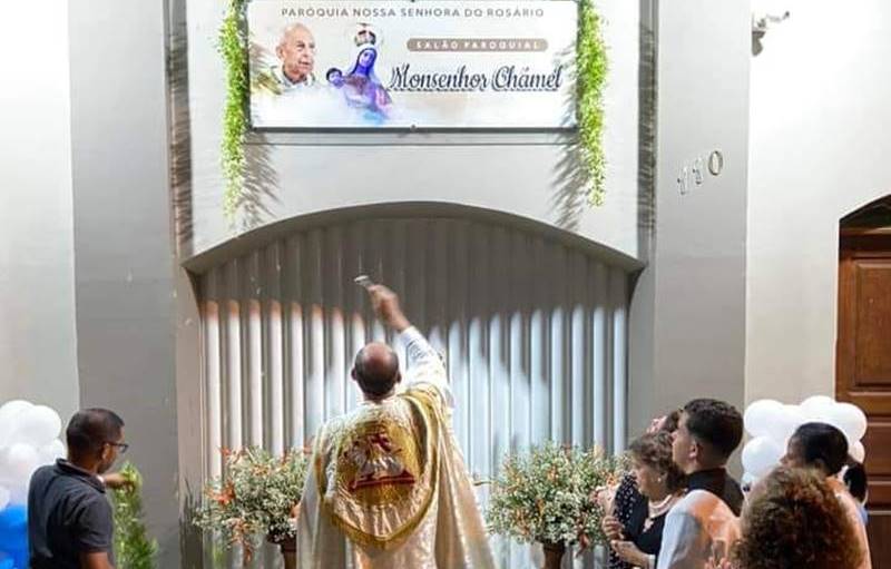 Monsenhor Chámel é homenageado pela Paróquia Nossa Senhora do Rosário em Leopoldina