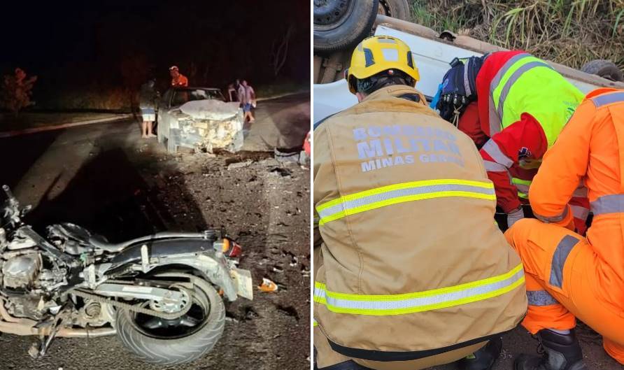 Colisão frontal e capotamento deixam feridos na BR-116 em Além Paraíba