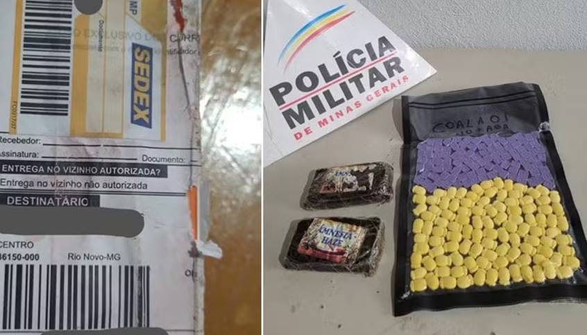 Homem é preso depois de receber comprimidos de ecstasy e barras de haxixe pelos Correios